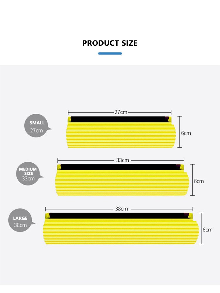 PVA sponge mop head for floor cleaning household hand washable lazy mop head 28cm rectangular replacement mop