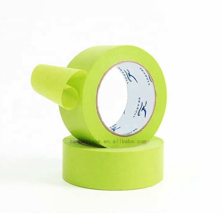 UV resistance 14 days residue free adhesive painters tape crepe paper blue masking tape for wall car automotive painting