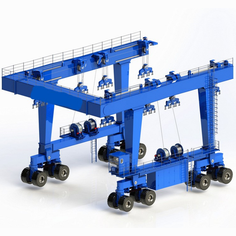 rtg Yacht handling machine rubber tire crane Mobile ship loading and unloading machine Lifting machine marine crane customizable