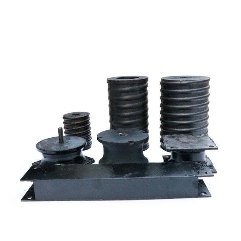 Threaded Metal Clad Rubber Shock Absorbers Black Cylindrical Shock Absorber With Holes Black Rubber Buffer Block