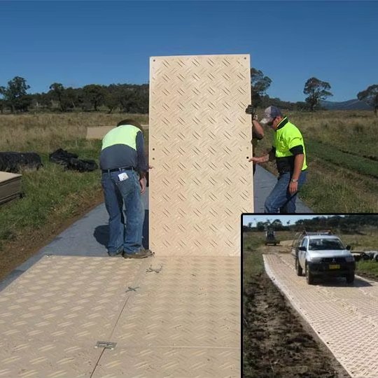 HDPE Temporary Ground Protection Mat Plastic Sheets for Track Road & Road Protection