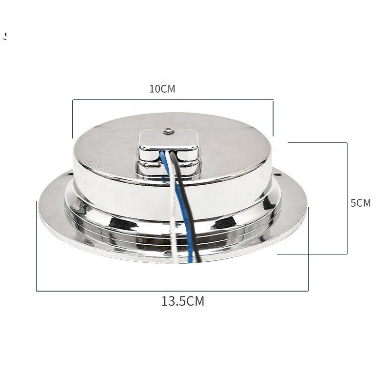 Round 12V 24V Tail brake lights Electroplated light guide ring Auto Trailer Truck Lorry Offroad