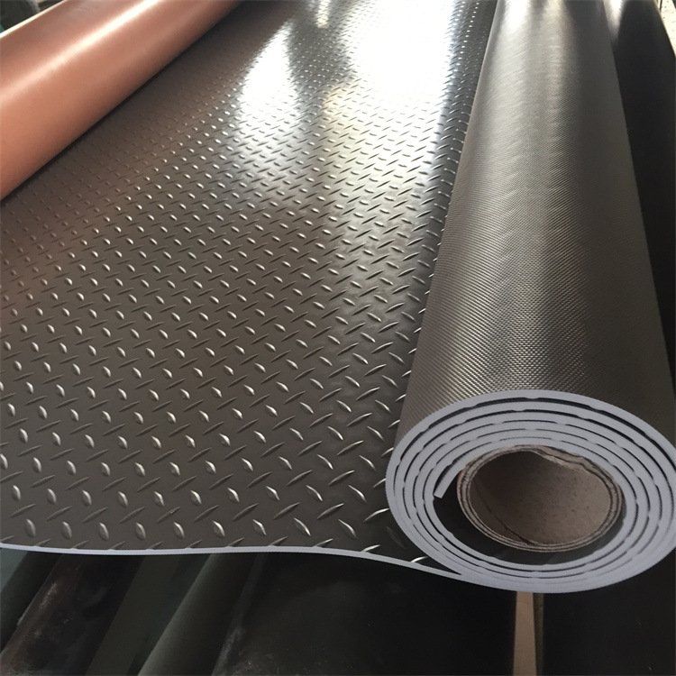 Manufacturer anti slip ribbed studded rubber sheet checker plate laser rubber mats stretchy natural black rubber sheet