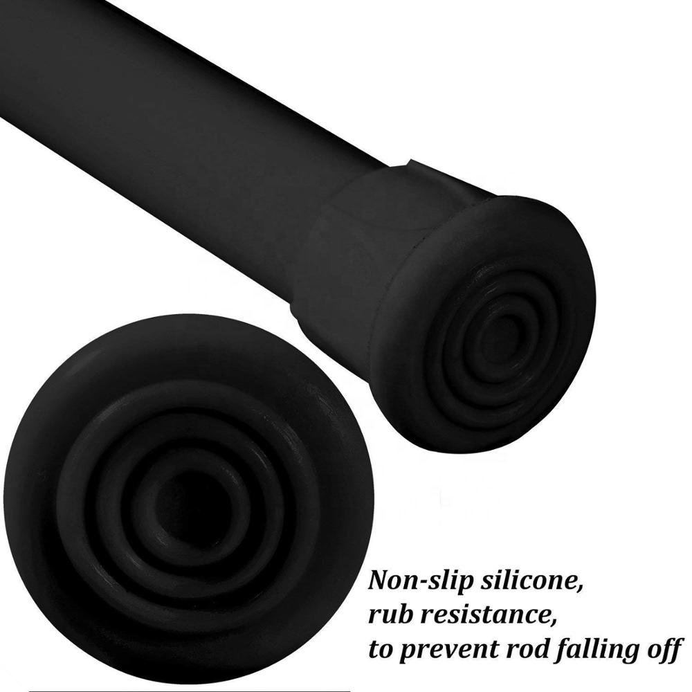 Tension adjustable spring steel cupboard bars shower curtain rod