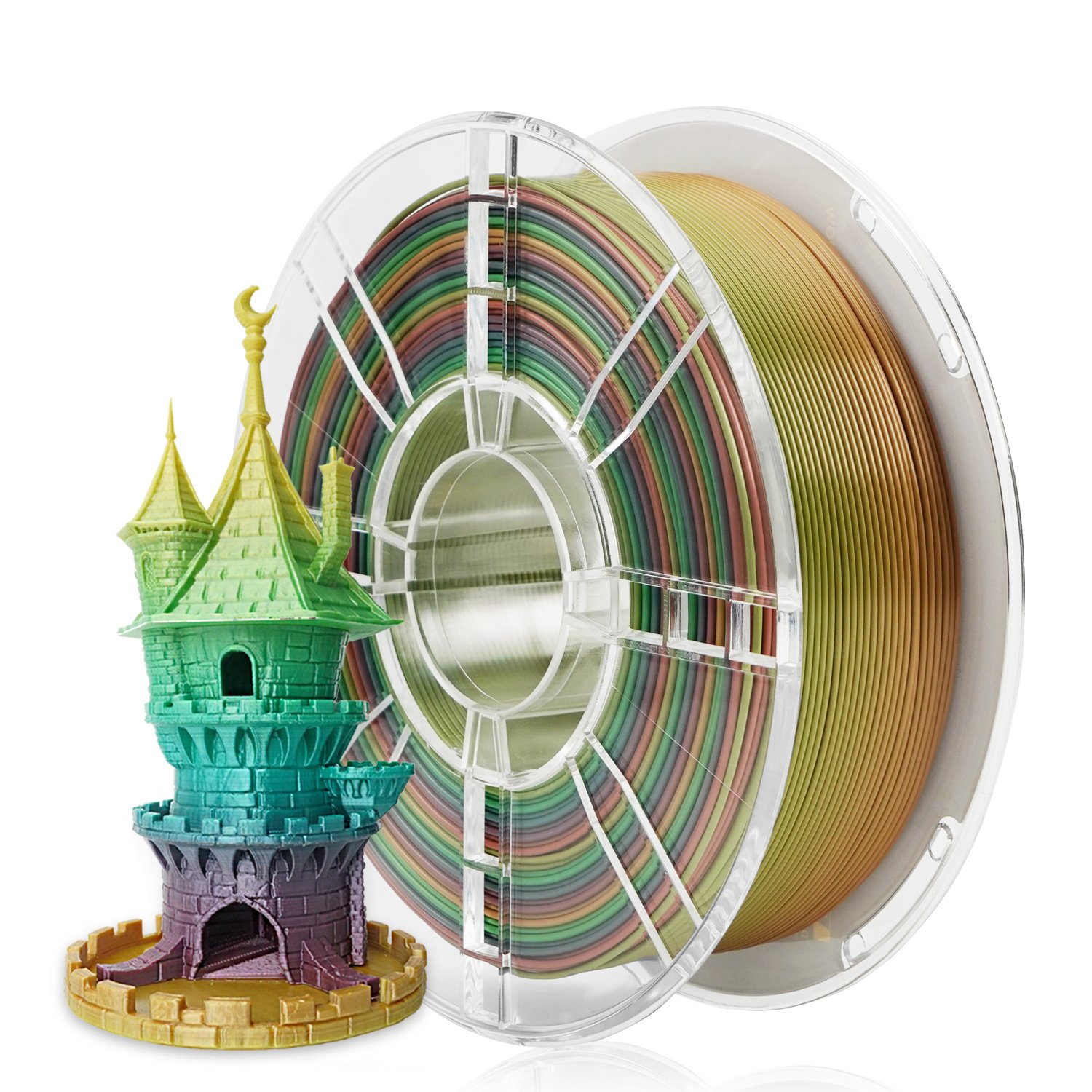 2023 NEW Silk PLA Rainbow Color 1.75mm 1kg 3d printer Filament