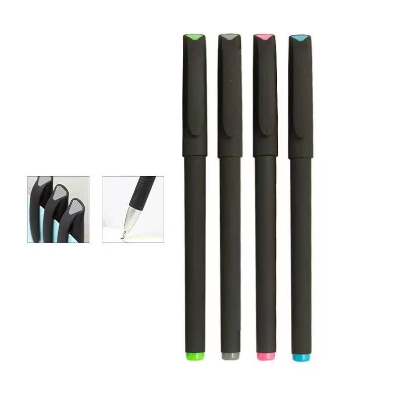 Wholesale Custom Logo Soft Rubber Coated Gel Pen Signature Pen High Quality Promotional Plastic Business Printing Gel Ink Pen
