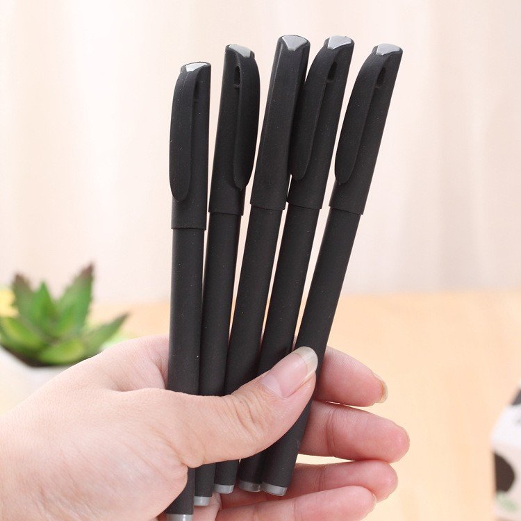 Wholesale Custom Logo Soft Rubber Coated Gel Pen Signature Pen High Quality Promotional Plastic Business Printing Gel Ink Pen