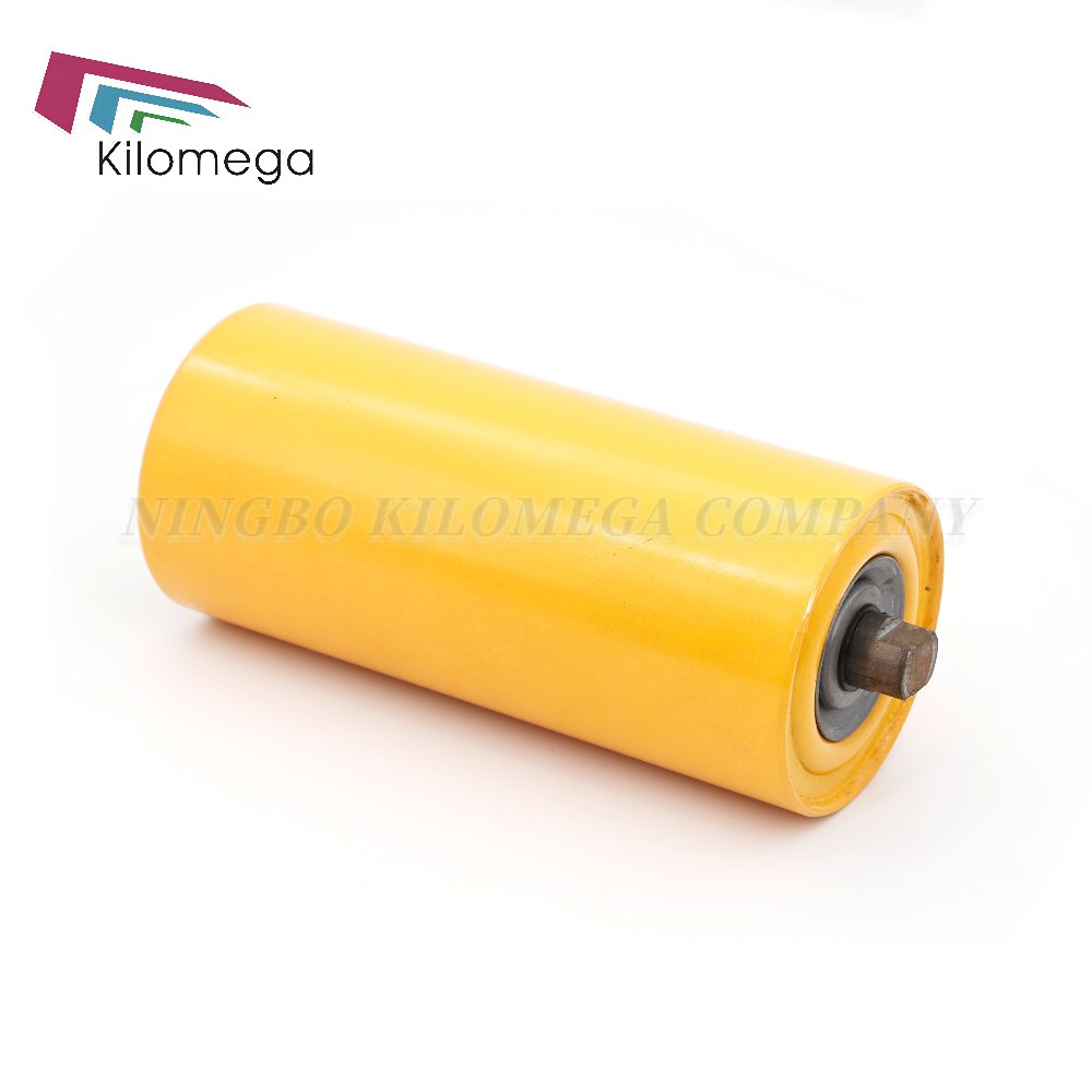 Rubber Conveyor Belt Roller Carrying Idler Return Flat Roller Steel/Plastic/HDPE Idler Belt Conveyor Roller