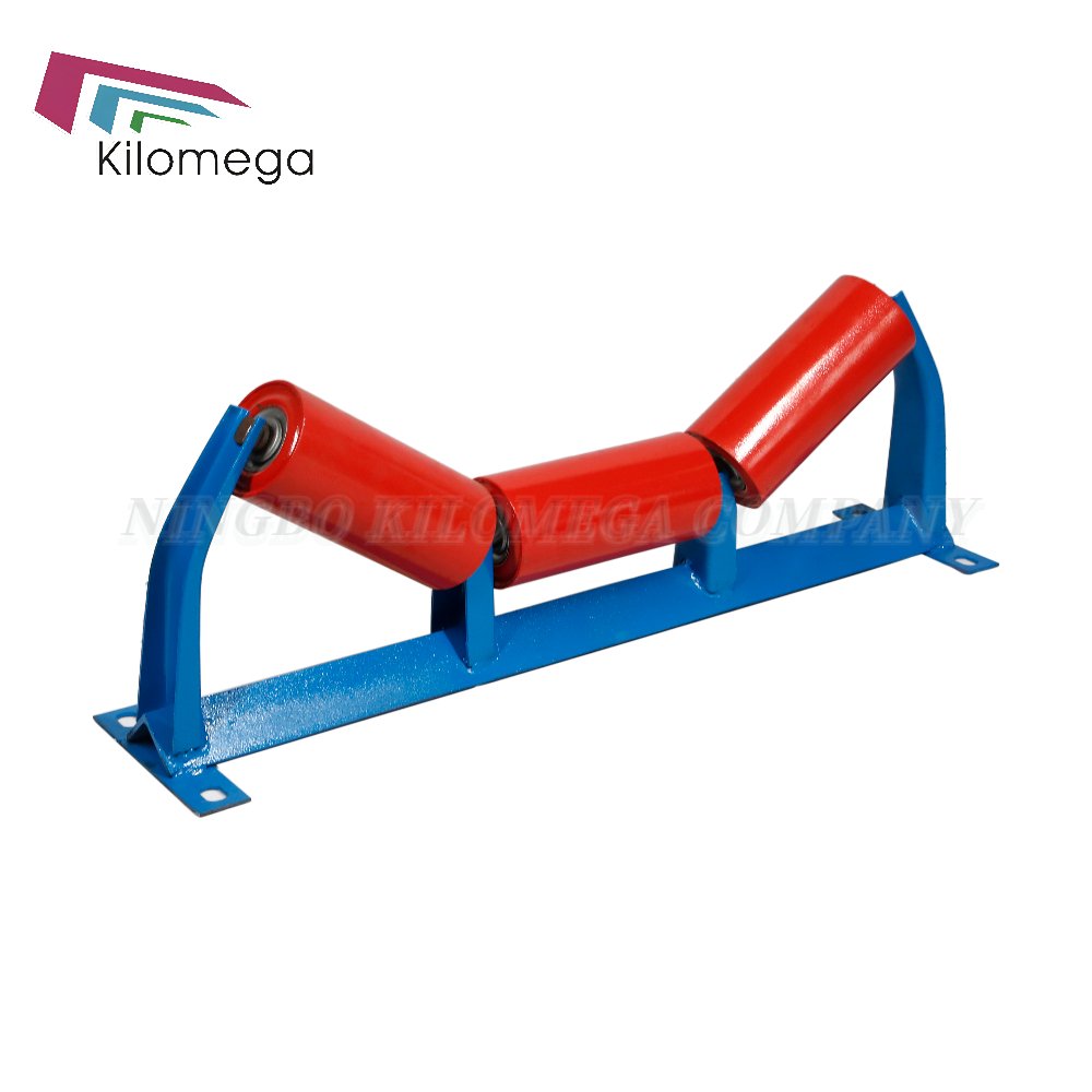 Rubber Conveyor Belt Roller Carrying Idler Return Flat Roller Steel/Plastic/HDPE Idler Belt Conveyor Roller
