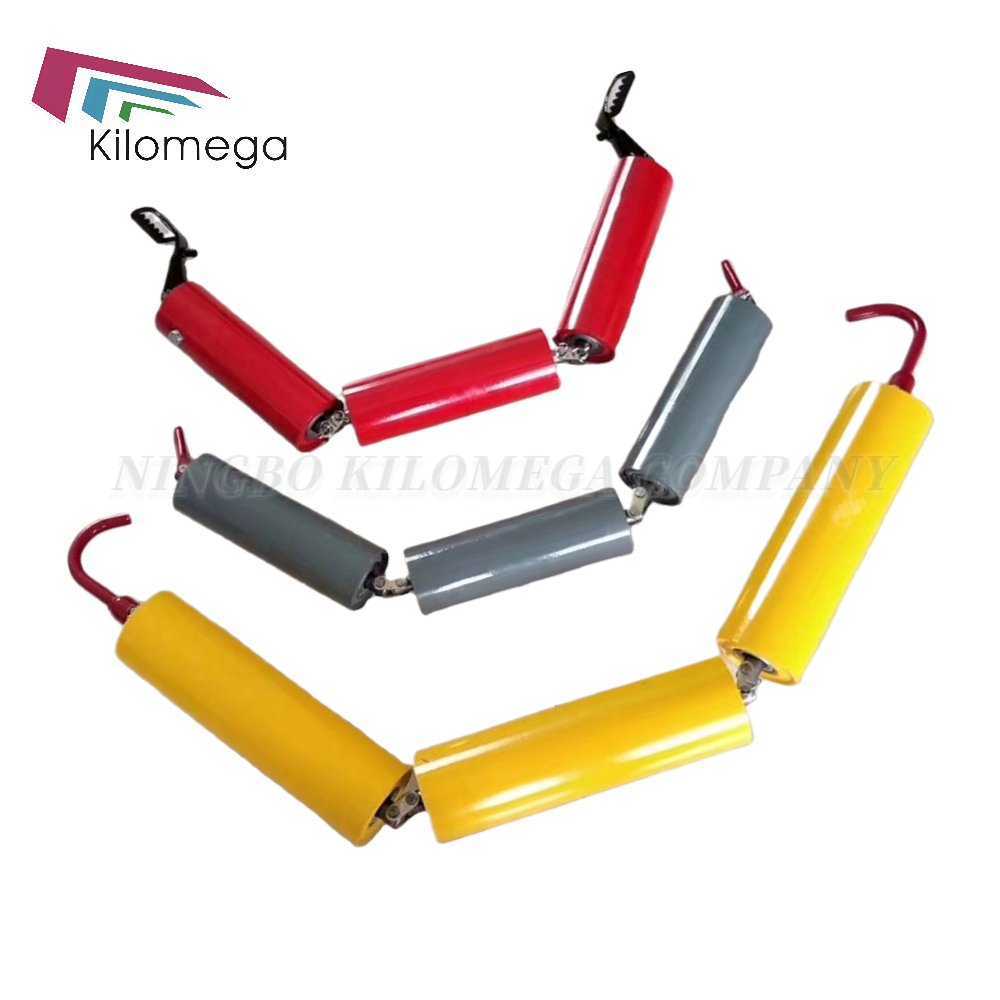 Rubber Conveyor Belt Roller Carrying Idler Return Flat Roller Steel/Plastic/HDPE Idler Belt Conveyor Roller