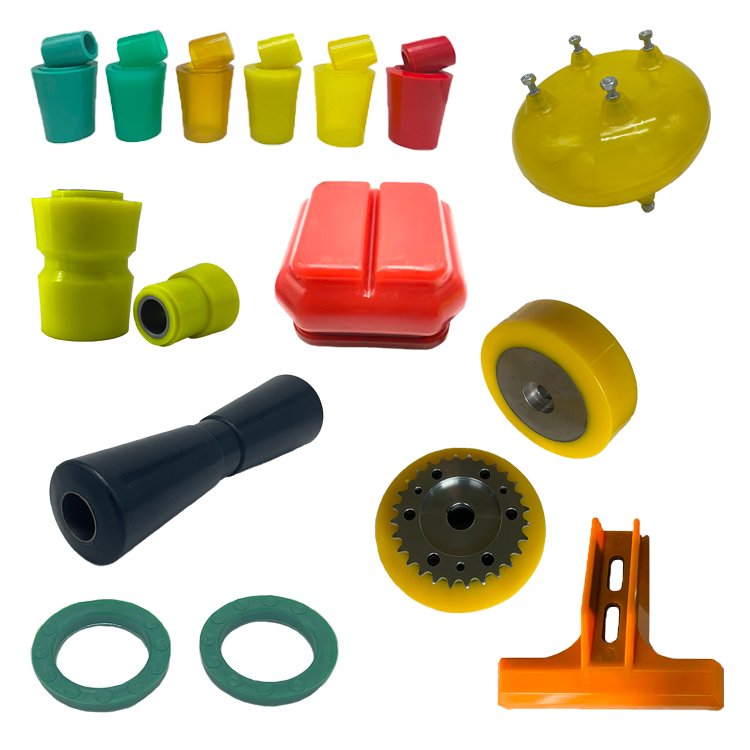 Customized Various Kinds of PU Rubber Parts Polyurethane Products Truck and machinery accessories