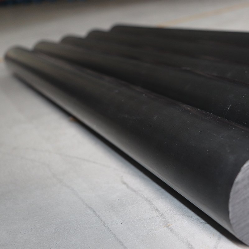 High Insulation Graphite Filled PTFE rod black plastic rods Corrosion Resistance White PTFE Virgin Plastic Bar
