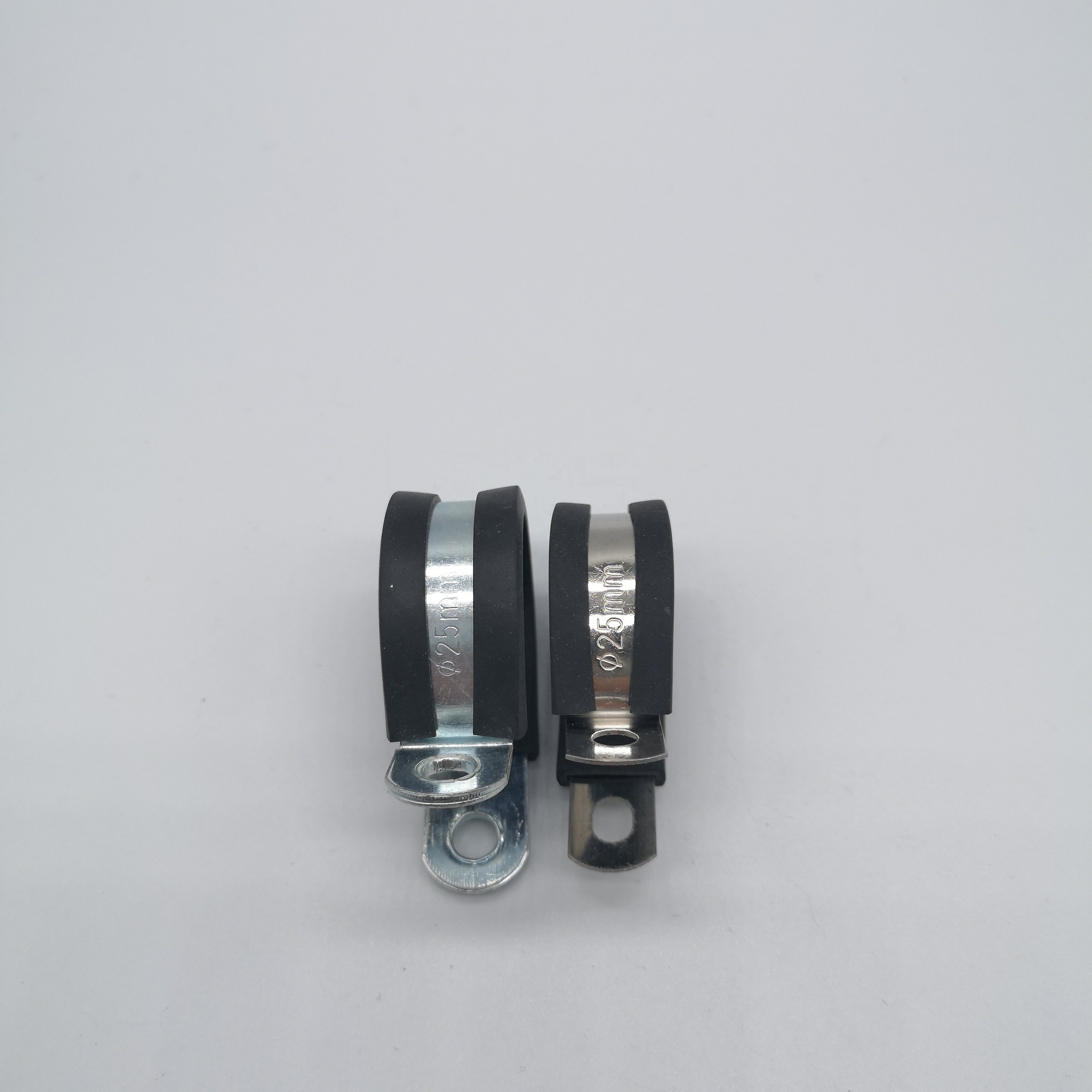 12mm W5 Cable Clips with Rubber 304 Stainless Steel P Type Pipe Clamp Fixing Clip