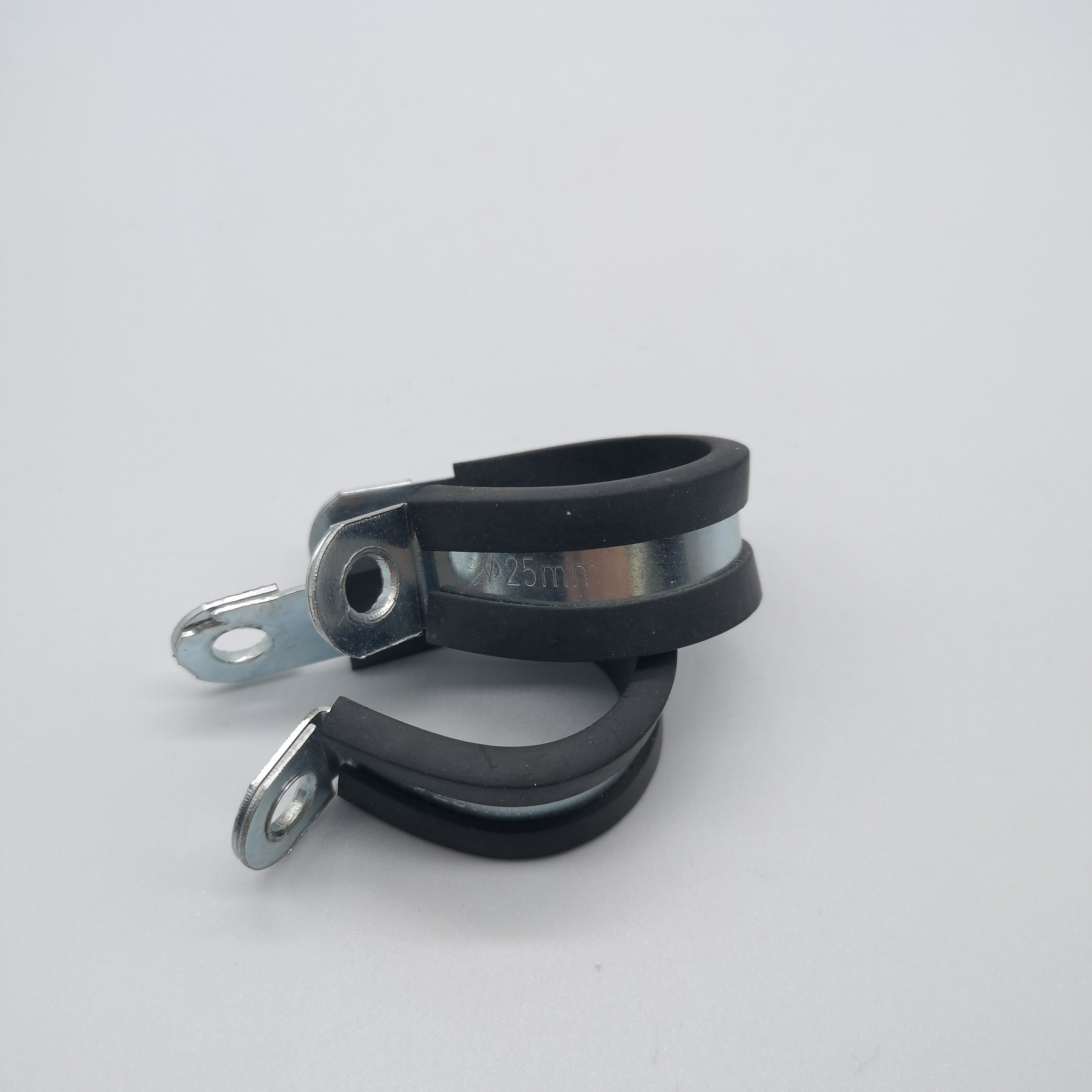 12mm W5 Cable Clips with Rubber 304 Stainless Steel P Type Pipe Clamp Fixing Clip
