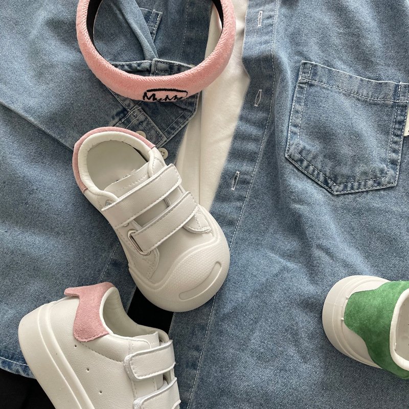 Wholesale leather White Retro Style Sports Shoes Boy Girls Lace-Up Running in All Seasons zapatos para ninos