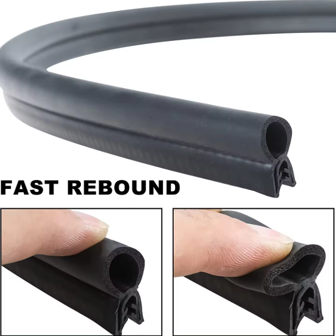 EPDM Rubber Seal Closed Cell Foam Automotive Weather Striping Car Door EPDM Rubber Trim Seal Strip with Top Bulb