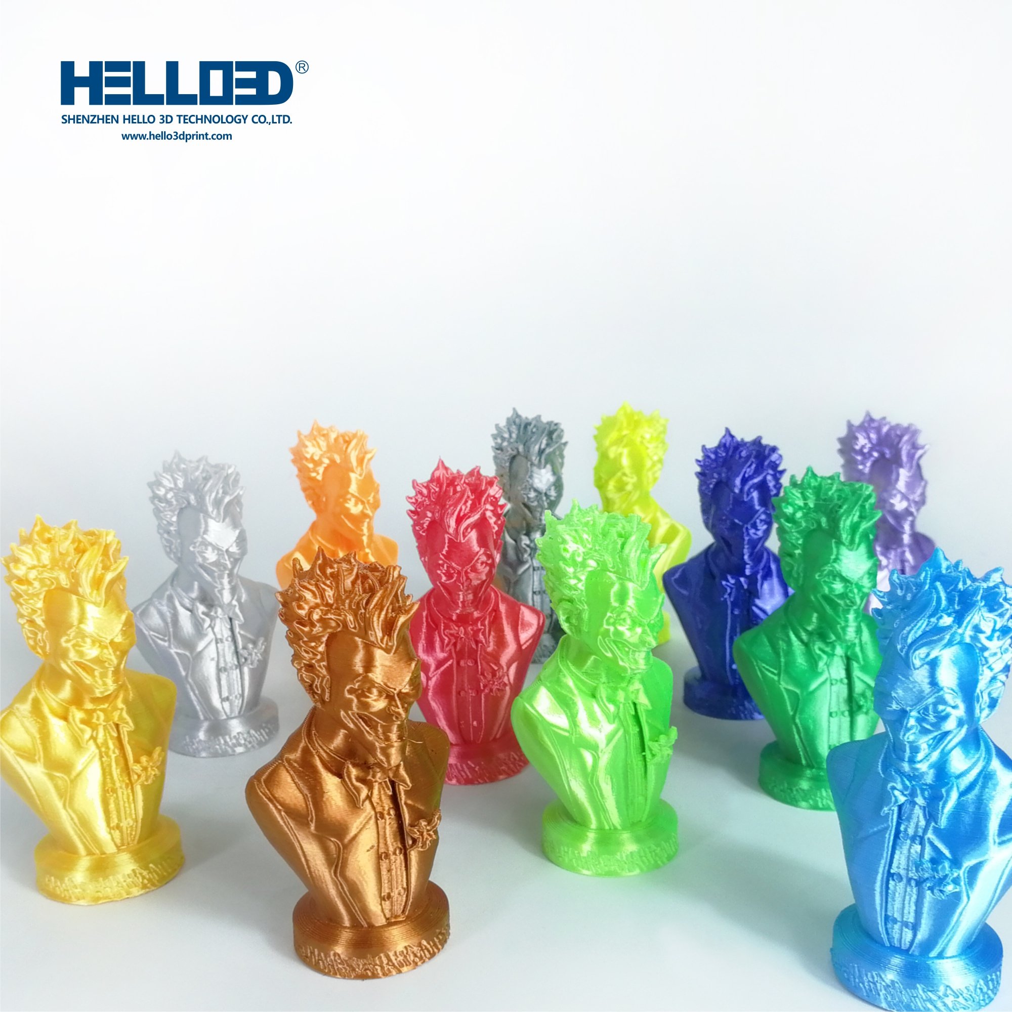 HELLO3D Factory Outlet 1.75MM 3D Printing Filament Silk PLA Filament Multi Colors 3D Printer Filament Plastic Rods For Printer