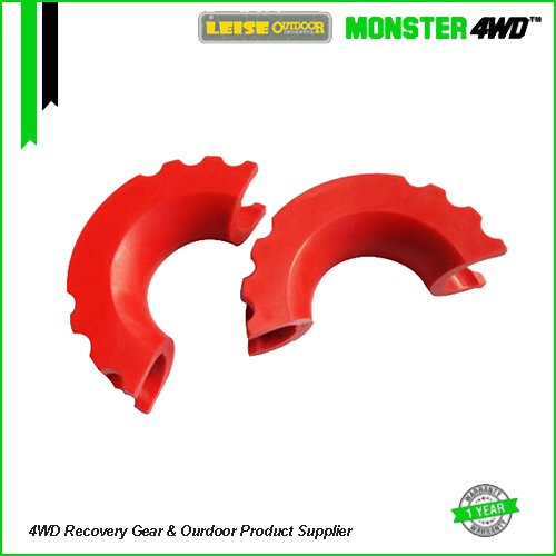 Monster4WD 4.75T Bow Shackle US Type Recovery Gear with Rubber Protector Made of Steel and Alloy Steel