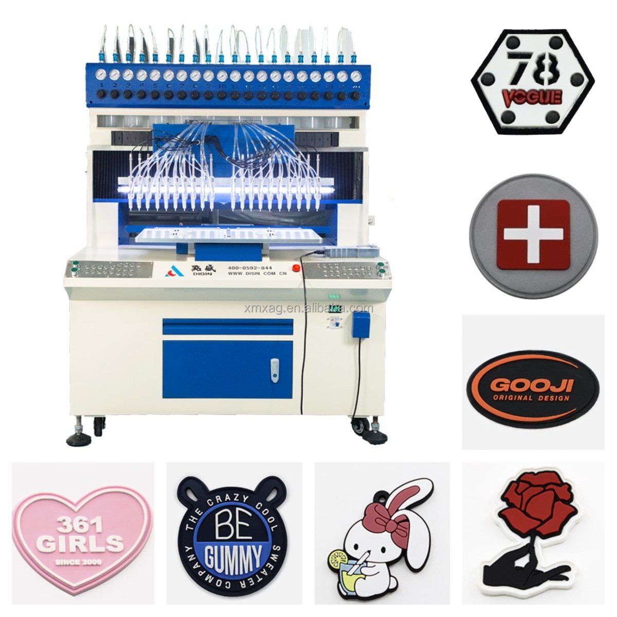 Automatic 16 color customized rubber patch making machine plastic & rubber processing machinery