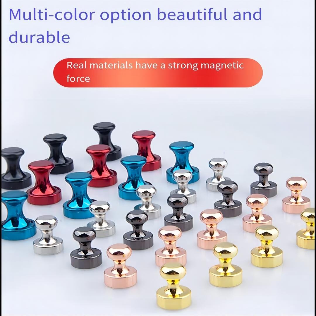 Color Push Rod Magnet NdFeb Pushpin Magnet Clasp Office Particle Blackboard Strong Magnetic Nail Whiteboard Magnet Push Pin