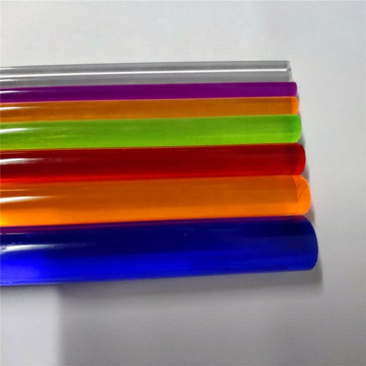 Wholesale Customized Transparent Clear Colorful PMMA Material Perspex Acrylic Plastic Round Rod for Decoration Industry