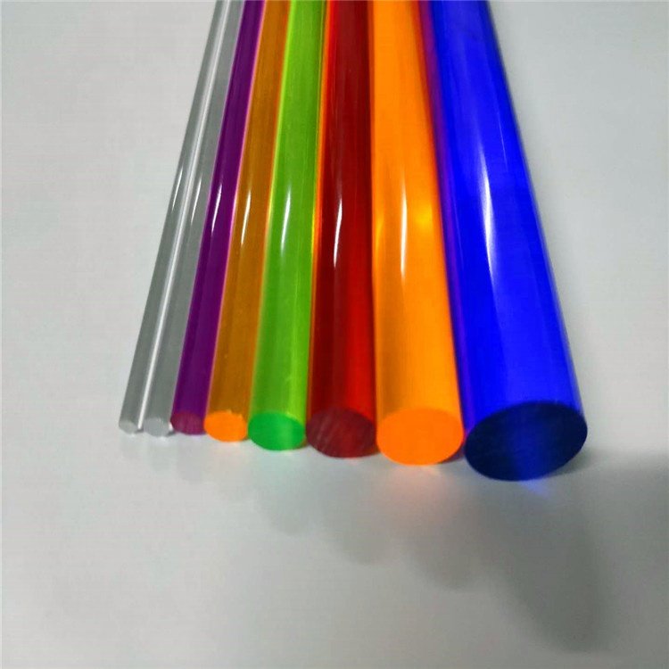 Wholesale Customized Transparent Clear Colorful PMMA Material Perspex Acrylic Plastic Round Rod for Decoration Industry