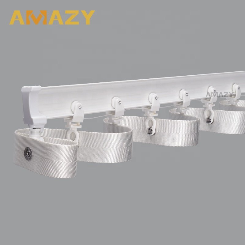 Modern Multi-Function Curved Ripple Fold Curtain Button Runner 80% Fullness Ripple Curtain Runner