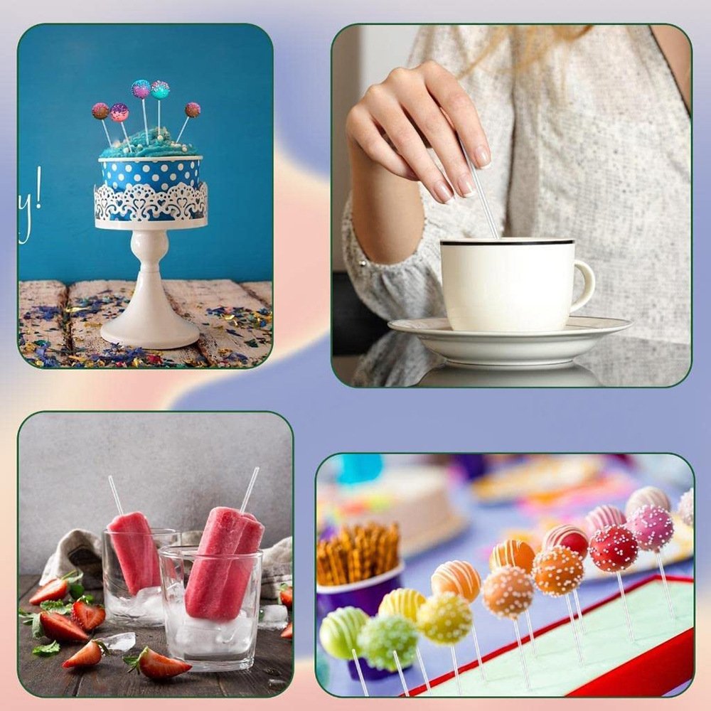 YOUYIZUO Transparent Mixer 2-10MM OD Best Lollipop Sticks Food Grade acrylic Rod For Lollipop Stick Insert Machine Cake Topper