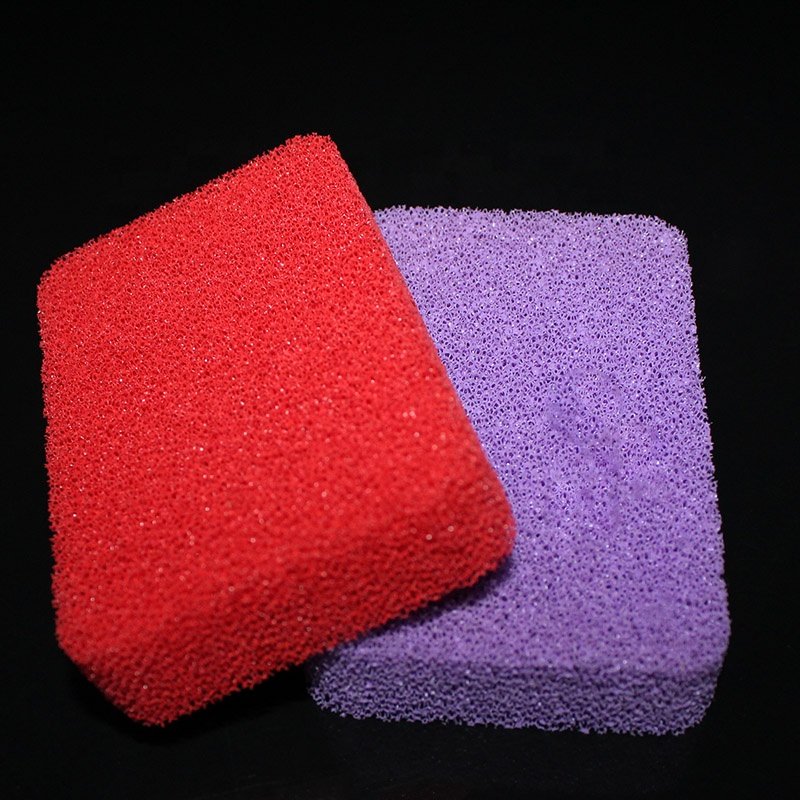 Food grade low density open cell silicone foam rubber sheet pad
