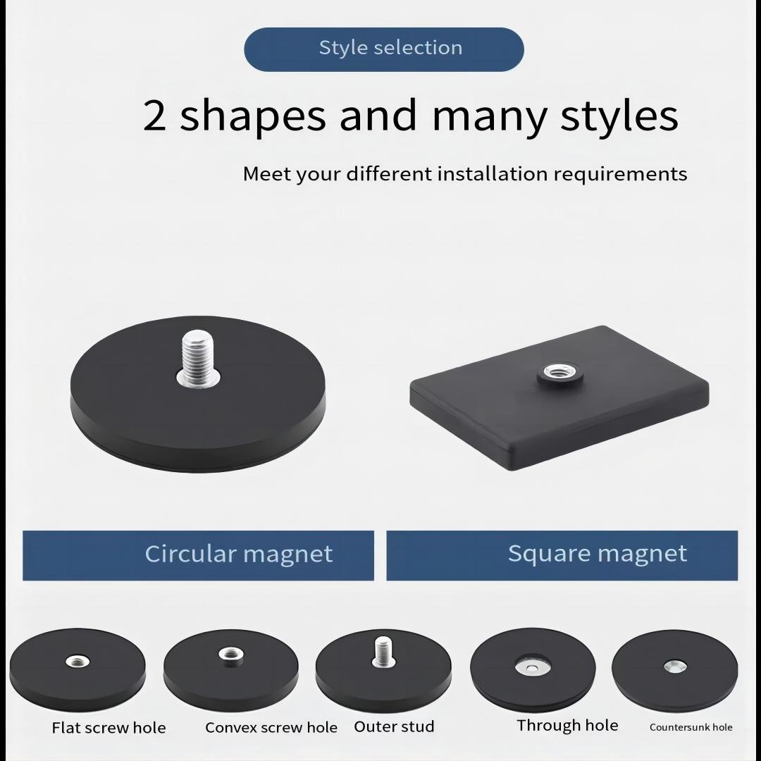 Pot Magnetic Materials Permanent Rubber Coated Magnets Neodium/Neodymium Magnet With Screw Thread Rubber Coated Pot Magnet
