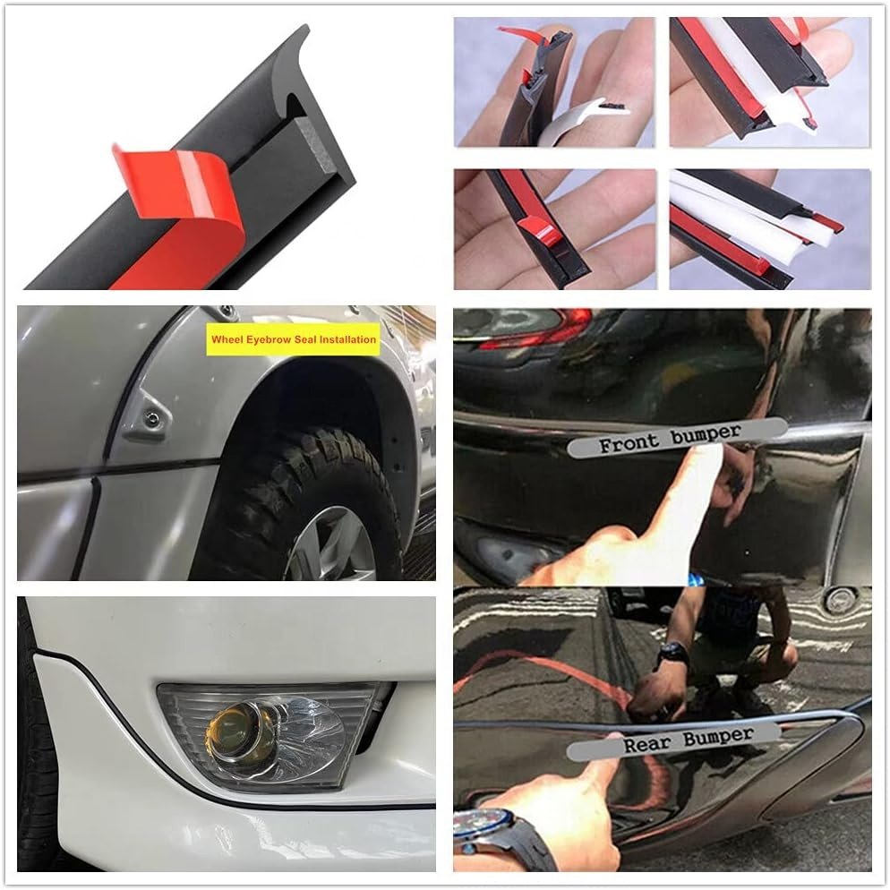 Universal Self-adhesive Diagonal T Type EPDM Car Door Window Edge Gasket Trim Rubber Seal Strip Car Rubber Sealing Strip