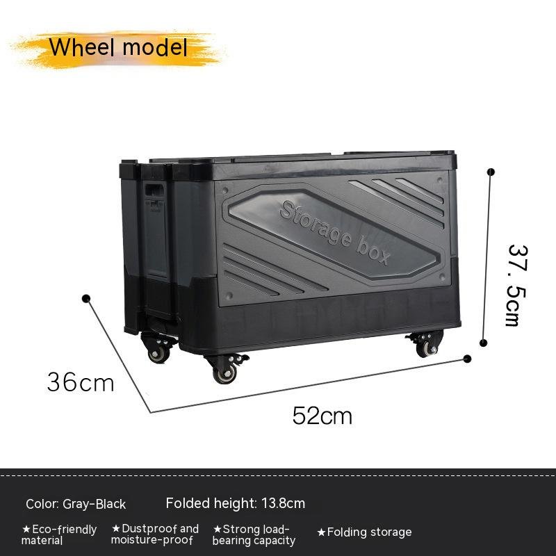 2023 Wholesale Custom High Quality Wham Big Plastic Storage Pull Rod Folding Box With Wheels
