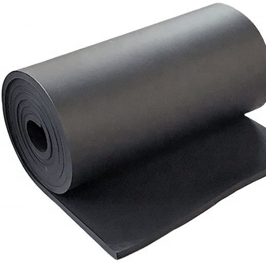 Soundproof thermal insulation fire resistance nitrile rubber insulation sheet roll Black NBR/PVC Foam Rubber Sheet