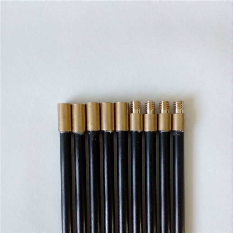 Fiberglass tent pole with thread joints screw replacement