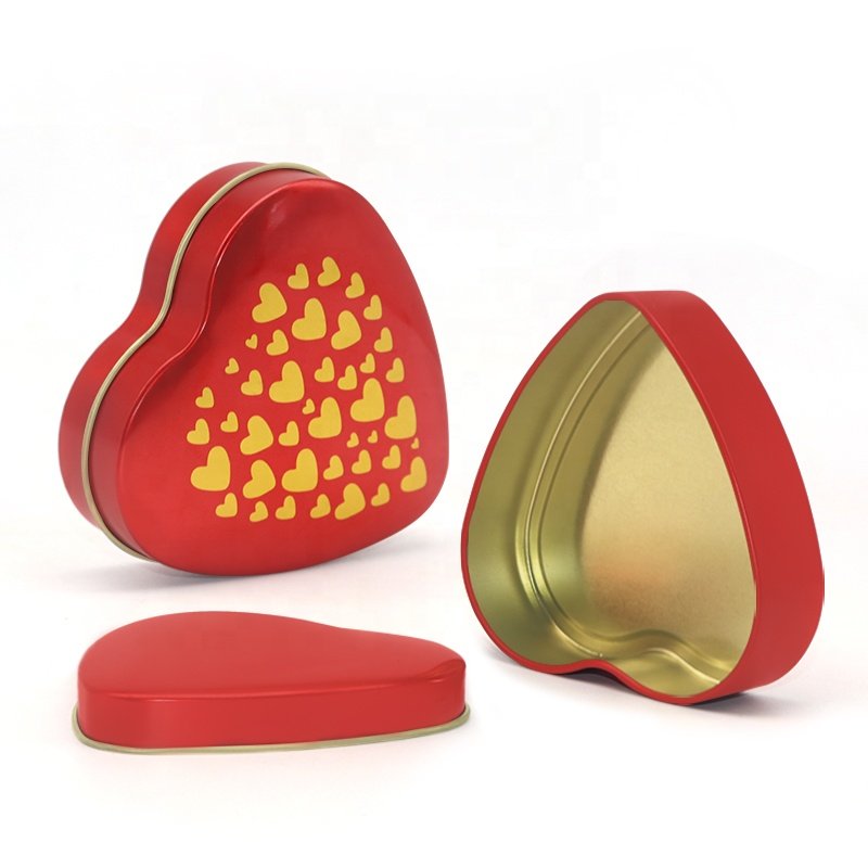 Custom Mini Heart Shaped Tins For Wedding Decoration Candy Cookie Chocolate Festival Gift Lovely Tin Box Empty Candle Tin Jar