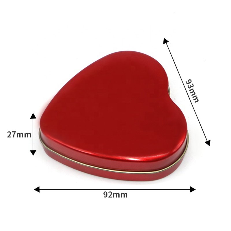 Custom Mini Heart Shaped Tins For Wedding Decoration Candy Cookie Chocolate Festival Gift Lovely Tin Box Empty Candle Tin Jar
