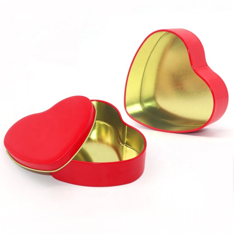 Custom Mini Heart Shaped Tins For Wedding Decoration Candy Cookie Chocolate Festival Gift Lovely Tin Box Empty Candle Tin Jar