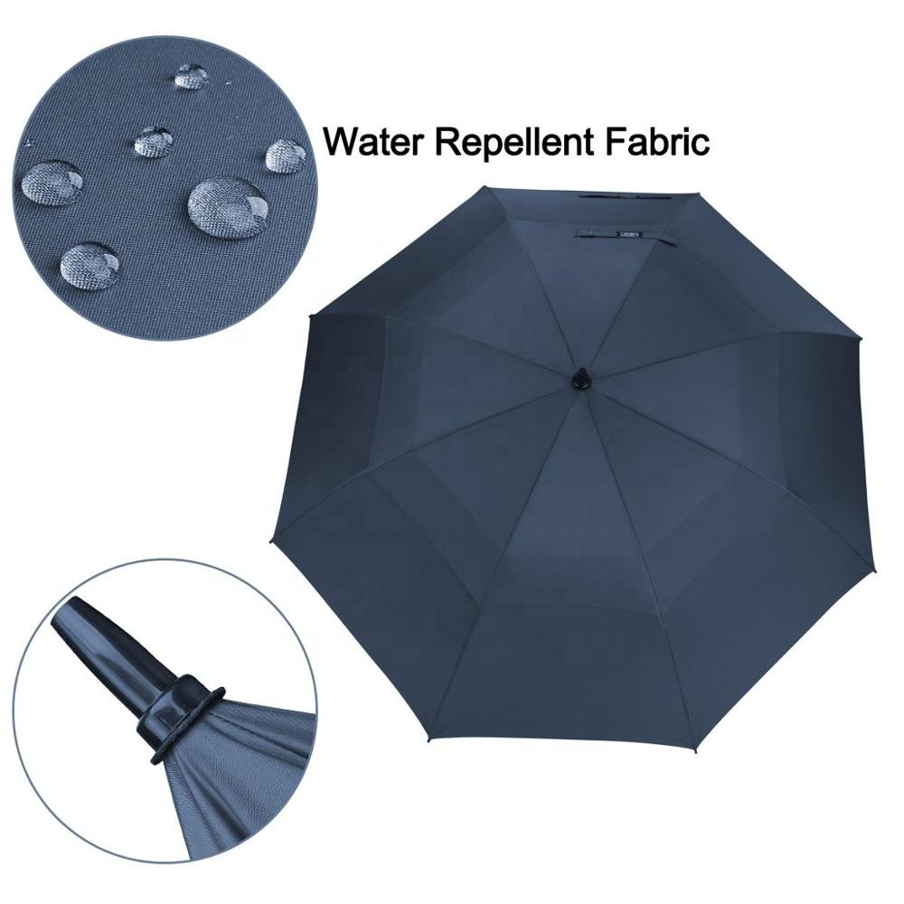54/62/68/72/80 Inch Automatic Open Golf Umbrella Extra Large Oversize Double Canopy Vented Windproof Waterproof Stick Umbrellas