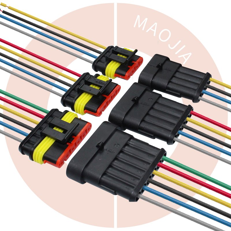 Car Waterproof Male Female 1.5 Tyco Amp Connector 1 2 3 4 5 6 Pin Wire Auto Automotive Electrical Connector auto wire harness