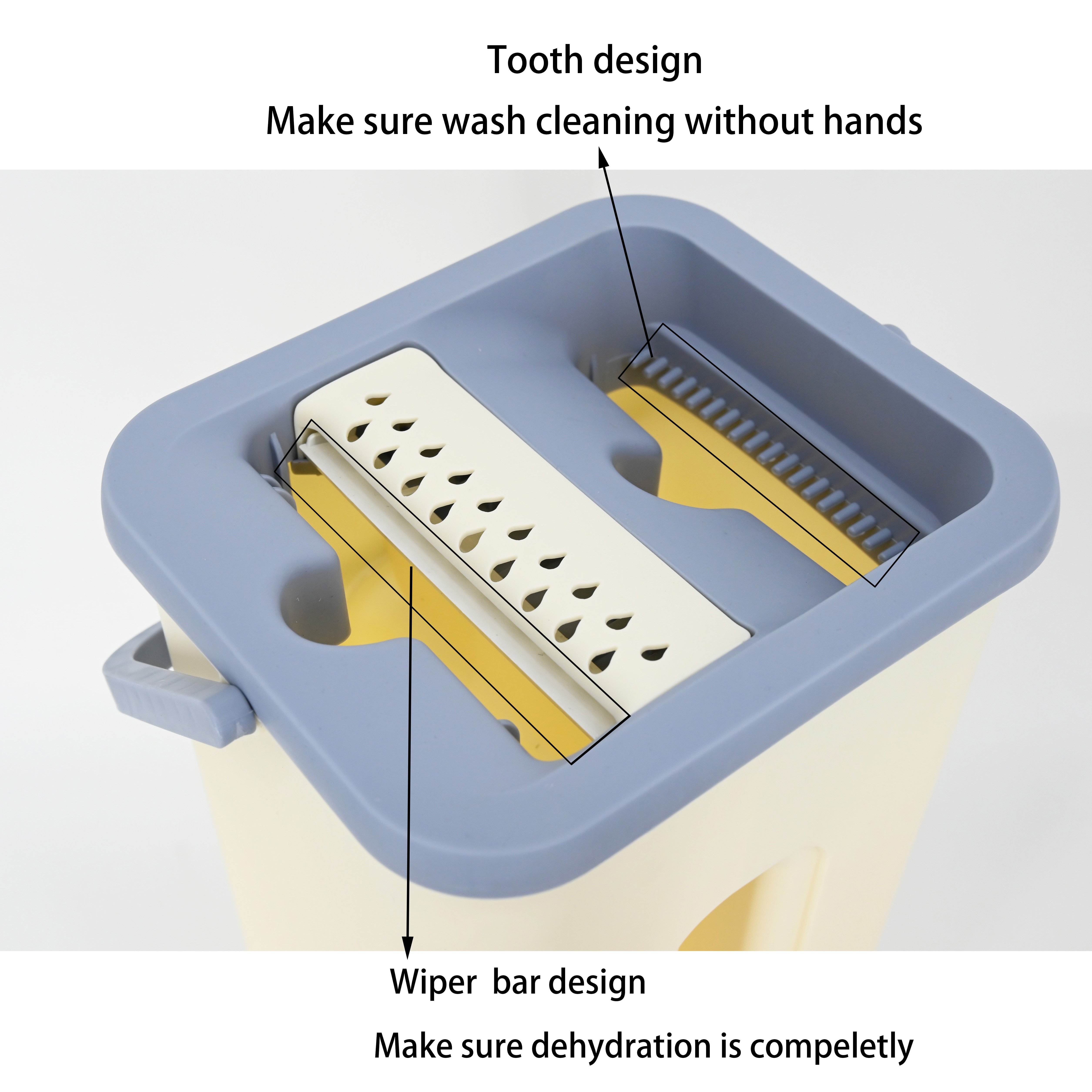 2024 Cheapest high quality healty handfree magic microfiber flat squeeze split Bucket Mop set for house floor cleaning