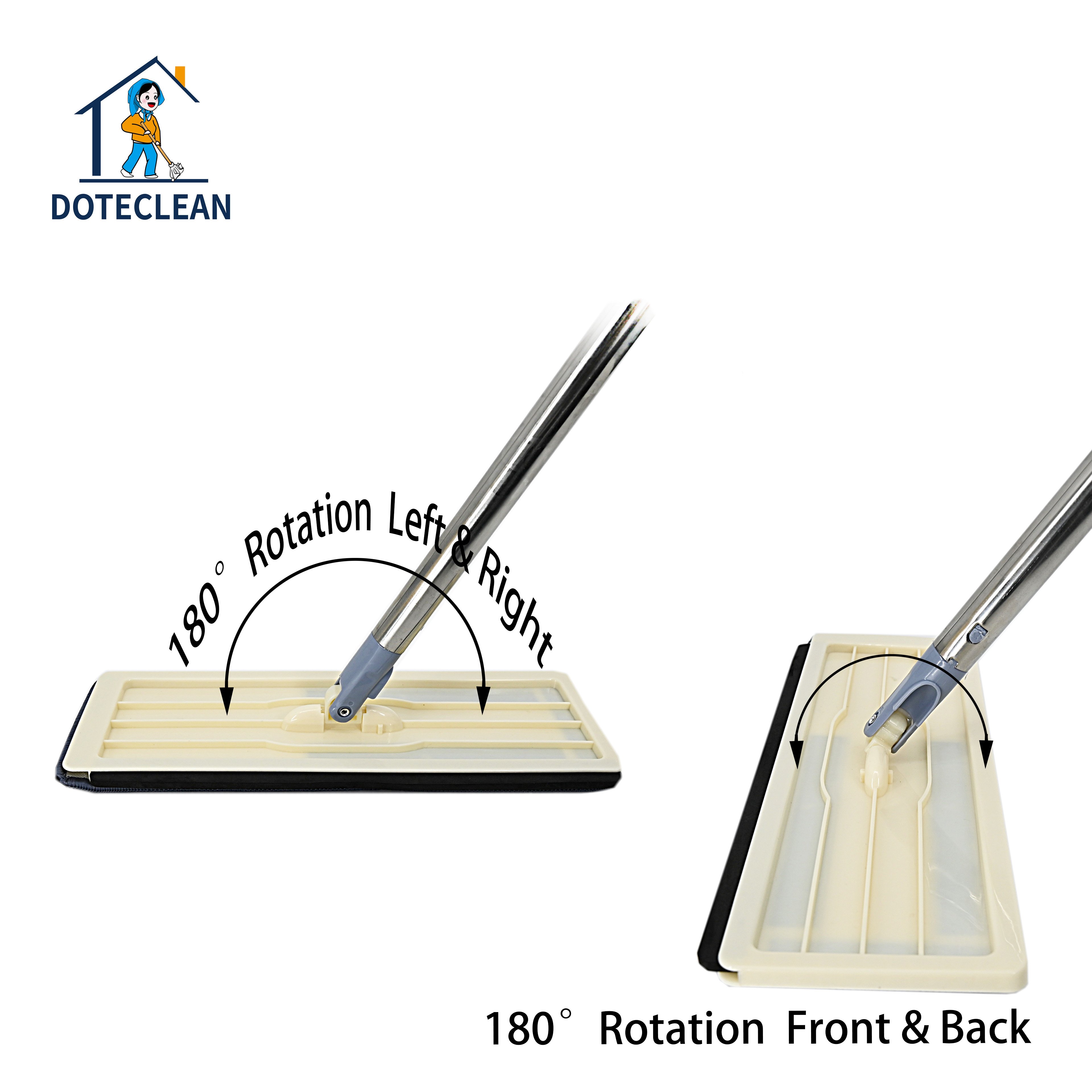 2024 Cheapest high quality healty handfree magic microfiber flat squeeze split Bucket Mop set for house floor cleaning