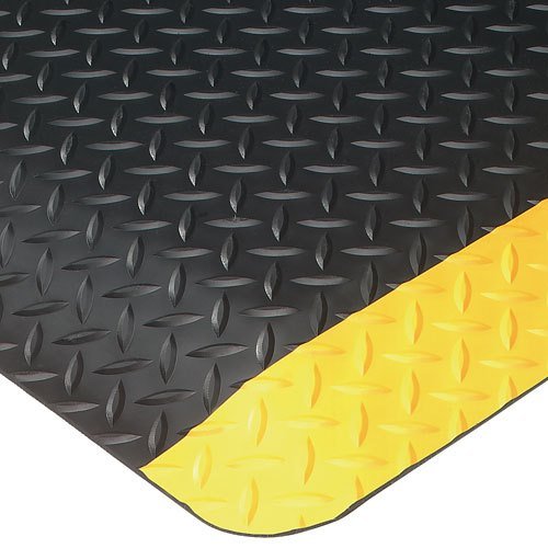Anti Fatigue Floor Mat Rubber Mat With PVC/ EPDM Foam/ Rubber Material Yellow And Black Anti-slip Working Mat