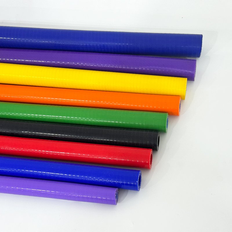 High Temperature Resistance Auto Reinforced Braided Blue Black 5/8 inch ID 1 Meter Length Straight Silicone Pipe Hose