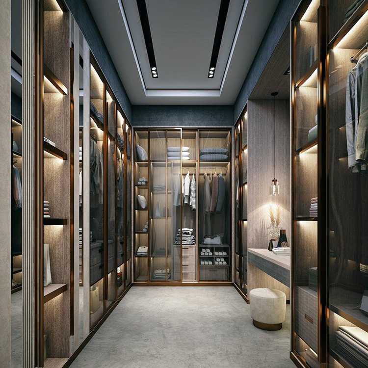 Free design china made bedroom wardrobe designs girls wardrobe 2024 modern design walk in clear view wardrobe