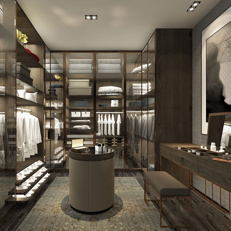 Free design china made bedroom wardrobe designs girls wardrobe 2024 modern design walk in clear view wardrobe