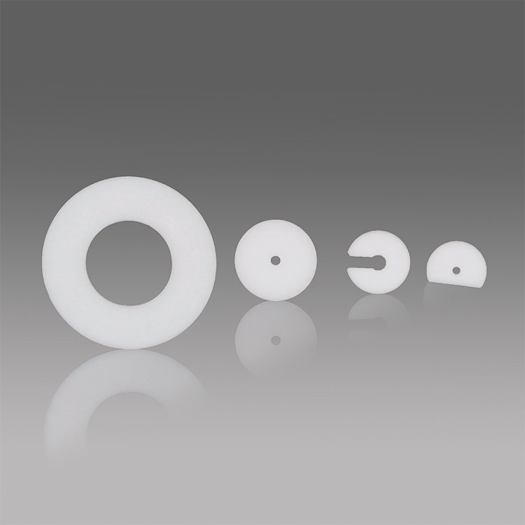 Heat Oil Resistant Flat PTFE Washer Processing Plastic Shim for Storage Cushioning Flat PTFE Washer