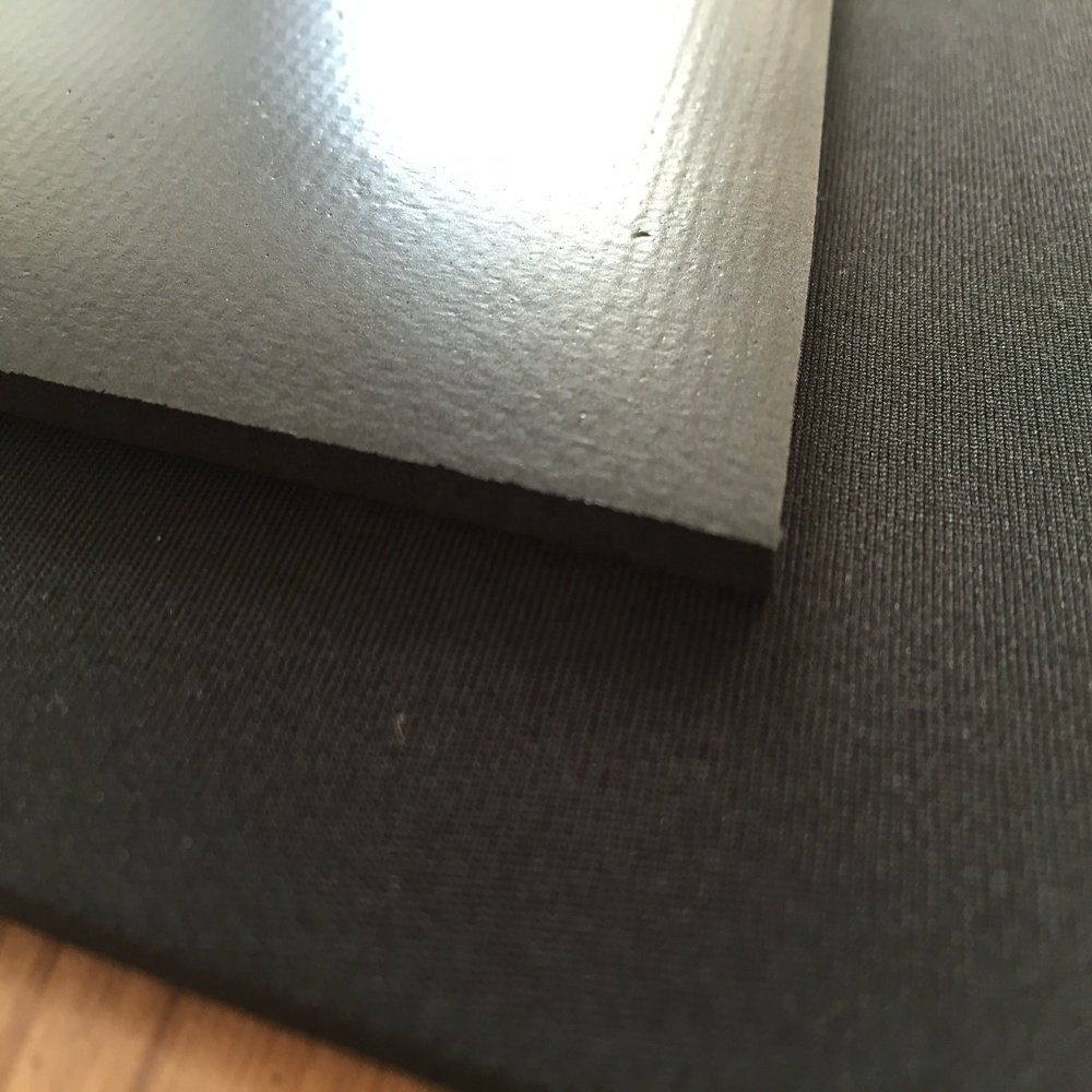 Latex foam neoprene rubber sheet roll laminated with nylon fabric