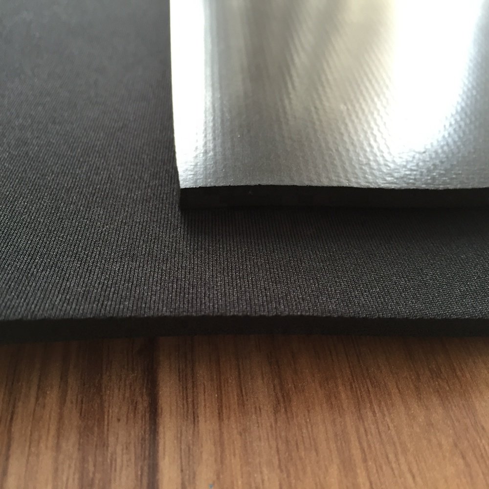 Latex foam neoprene rubber sheet roll laminated with nylon fabric