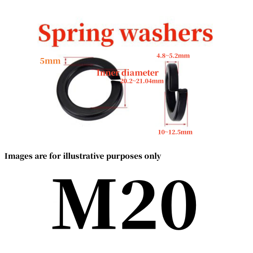 Factory Wholesale Black Oxidation M3-M12 Gb Open Spring Washers Heavy Duty Blackened Rubber Steel Gasket For Building