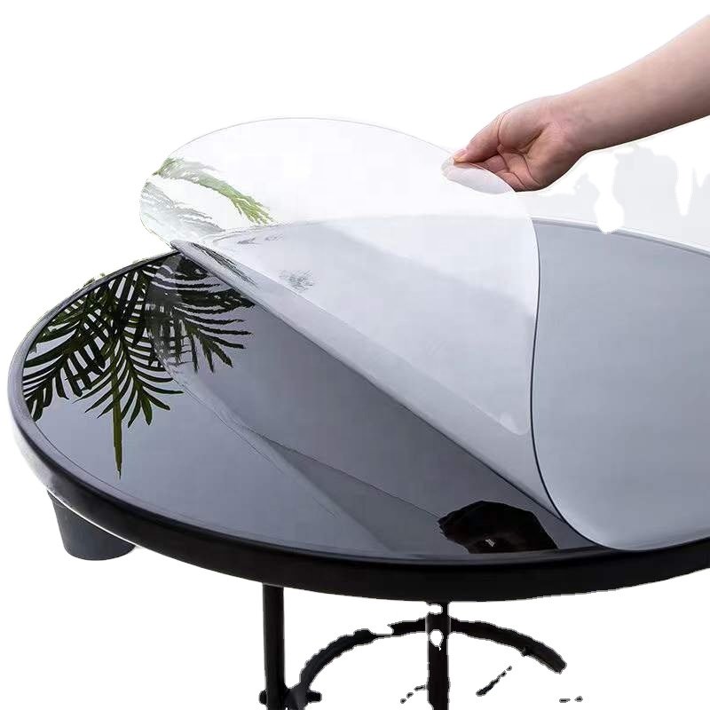 Fuxing oil proof no washing pvc soft glass super clear pvc waterproof table cloth